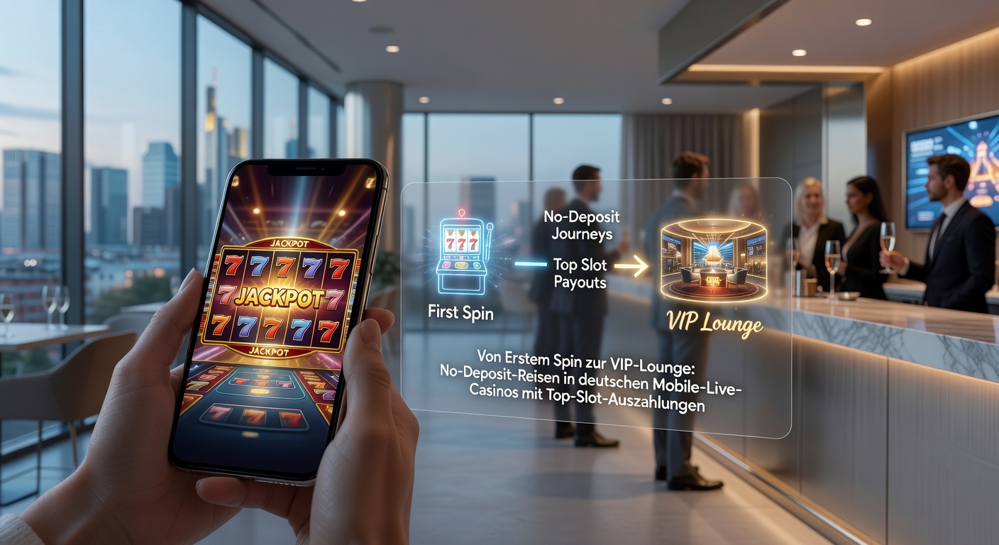 VIP-Lounge-Szene in einem Online-Casino mit Slot-Maschinen im Hintergrund, Champagnergläser und High-Roller-Tisch, beleuchtet für Luxus-Feeling