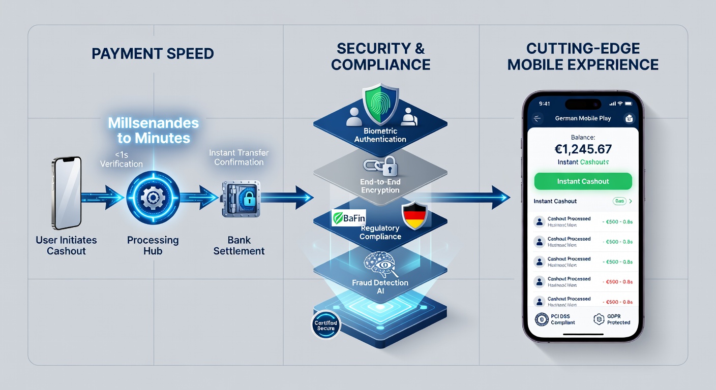 Grafik zur Vergleich von Auszahlungszeiten in deutschen Mobile-Casinos mit Fokus auf Instant-Optionen und Sicherheitszertifikaten