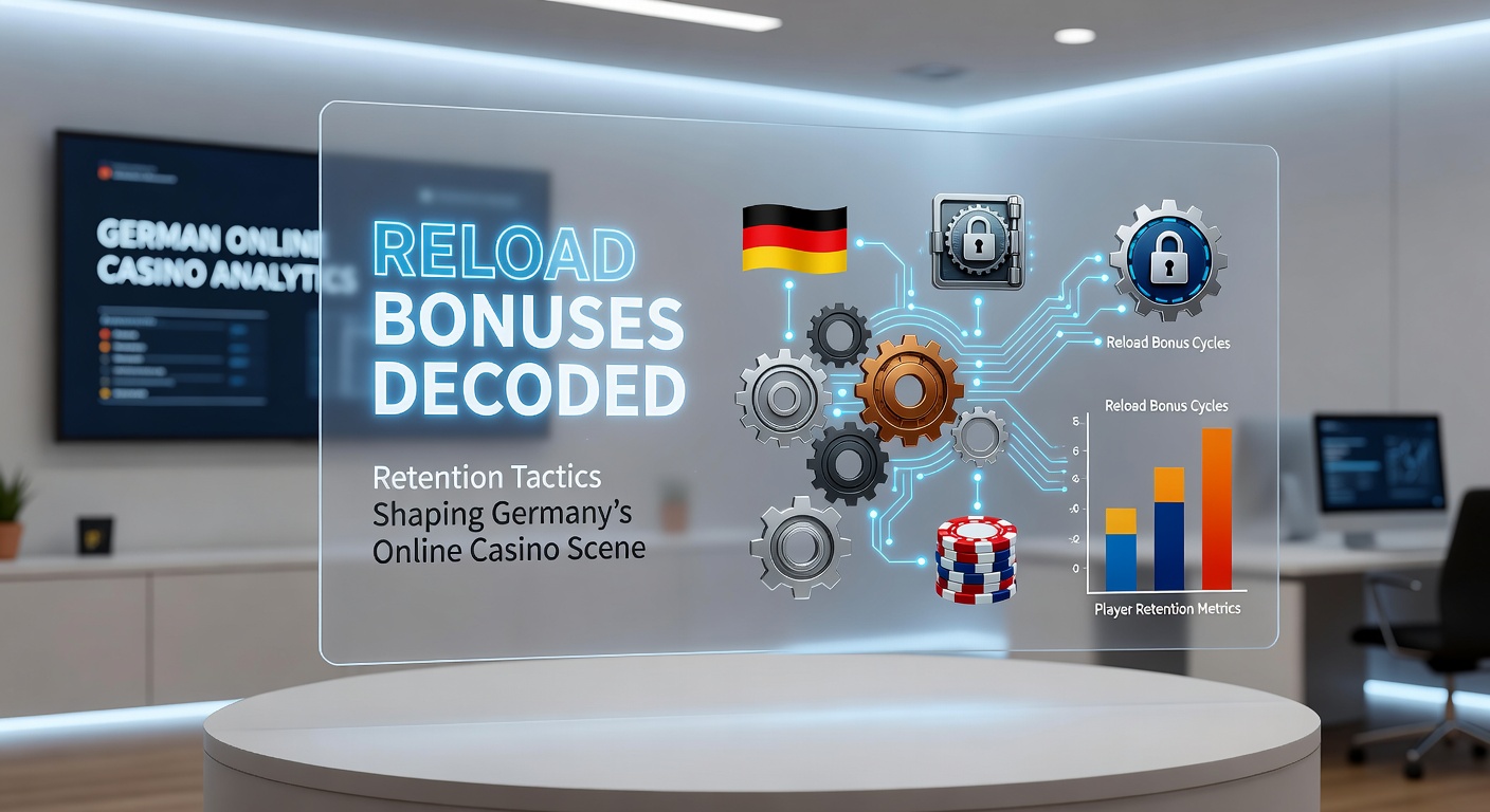 Grafik zeigt typische Reload-Bonus-Angebote in Online-Casinos mit Prozentsätzen und Bedingungen, die Spieler anlocken